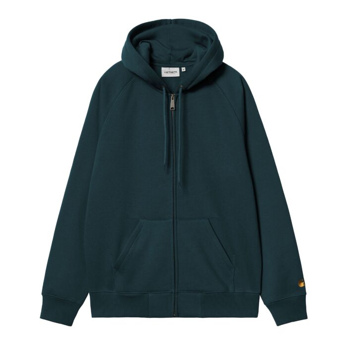 hooded chase jacket duck blue gold 277