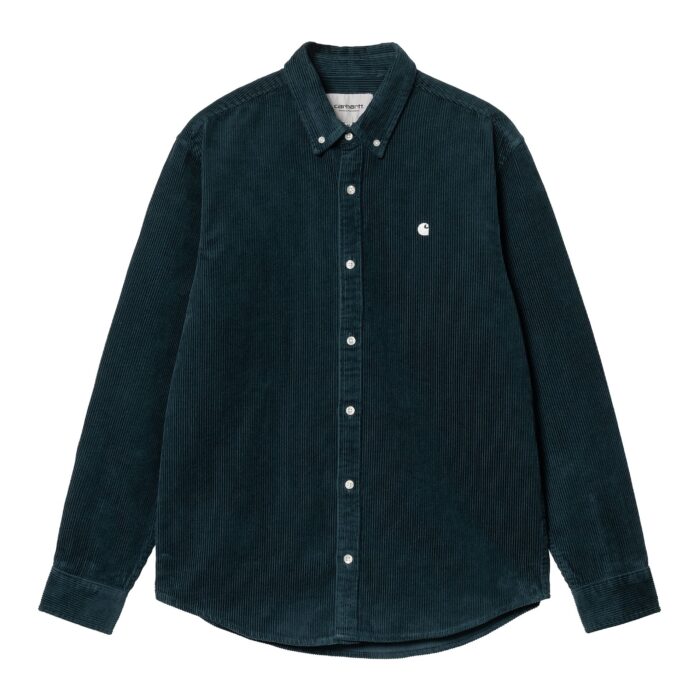 l s madison cord shirt duck blue wax 484