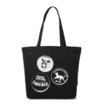 canvas graphic tote pins print white 205